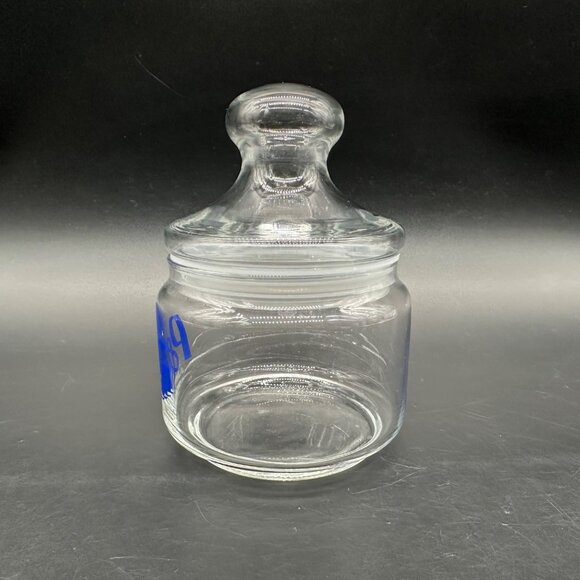 Vintage Proctor and Gamble Glass Storage Jar P and G Blue Canister Advertising - Picture 3 of 10